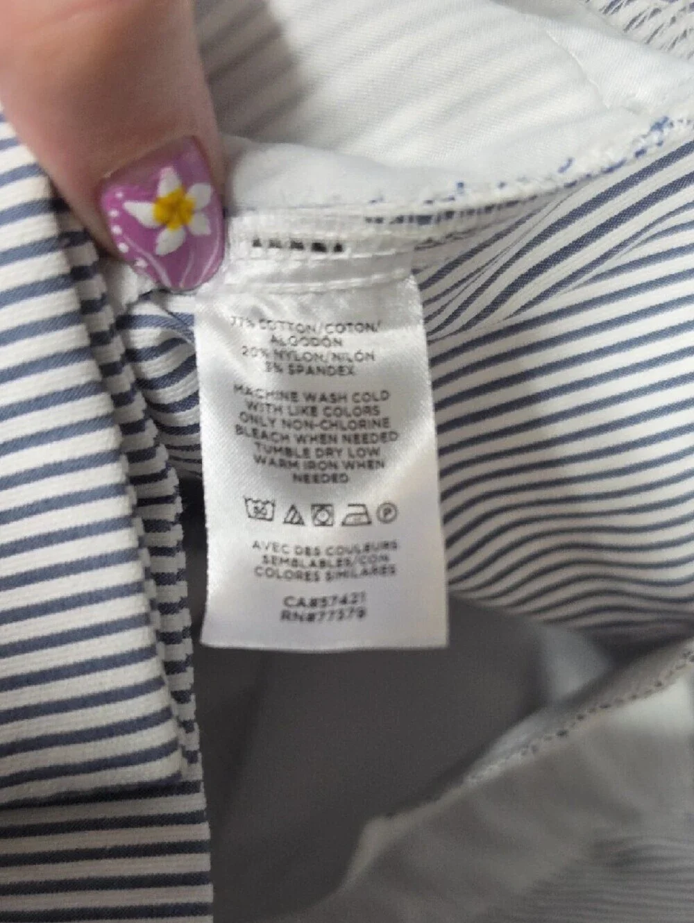Ann Taylor Factory Gray & White Ankle Crop Pants sz 8